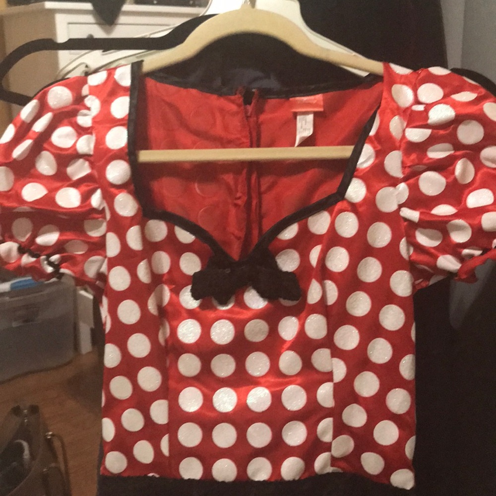 Disney Minnie Mouse Costume dress w/ Glitter Ears